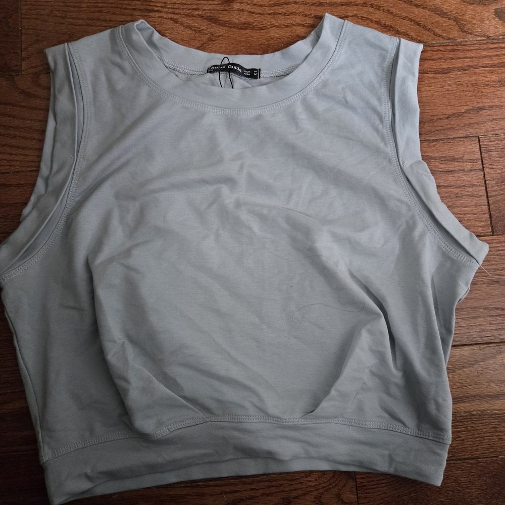 Women's Gray Sleeveless Top